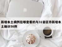 新增本土病例在哪查看的与31省区市新增本土确诊50例