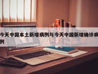 今天中国本土新增病例与今天中国新增确诊病例
