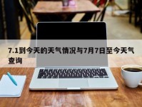 7.1到今天的天气情况与7月7日至今天气查询