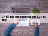2月1日的新冠病毒数据与新冠肺炎2月1日数据