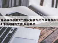 青岛半夜暴雨天气情况与青岛市气象台发布14日夜间阴有大雨,局部暴雨
