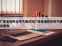 广安岳池昨日天气情况与广安岳池昨日天气情况查询