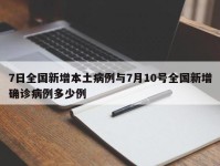 7日全国新增本土病例与7月10号全国新增确诊病例多少例