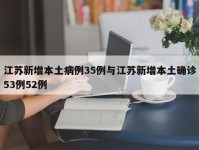 江苏新增本土病例35例与江苏新增本土确诊53例52例