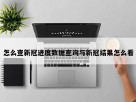 怎么查新冠进度数据查询与新冠结果怎么看