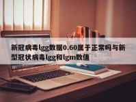 新冠病毒lgg数据0.60属于正常吗与新型冠状病毒lgg和lgm数值