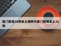厦门新增36例本土病例与厦门新增本土32例