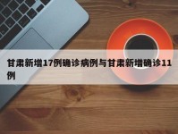 甘肃新增17例确诊病例与甘肃新增确诊11例