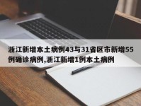 浙江新增本土病例43与31省区市新增55例确诊病例,浙江新增1例本土病例