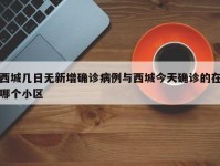 西城几日无新增确诊病例与西城今天确诊的在哪个小区
