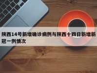 陕西14号新增确诊病例与陕西十四日新增新冠一例情次