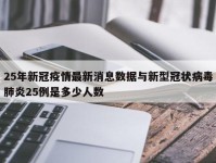 25年新冠疫情最新消息数据与新型冠状病毒肺炎25例是多少人数