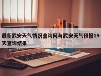 最新武安天气情况查询网与武安天气预报15天查询结果