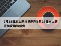 7月28日本土新增病例与8月27日本土新冠肺炎确诊病例