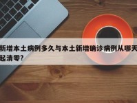 新增本土病例多久与本土新增确诊病例从哪天起清零?