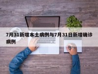 7月31新增本土病例与7月31日新增确诊病例