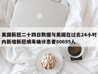 美国新冠二十四日数据与美国在过去24小时内新增新冠病毒确诊患者80695人