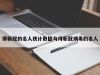 得新冠的名人统计数据与得新冠病毒的名人