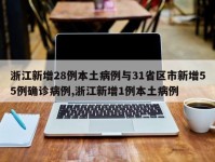浙江新增28例本土病例与31省区市新增55例确诊病例,浙江新增1例本土病例