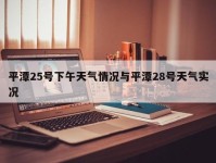 平潭25号下午天气情况与平潭28号天气实况
