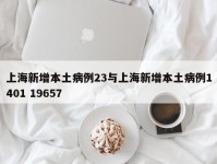 上海新增本土病例23与上海新增本土病例1401 19657