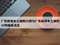 广东新增本土病例25例与广东新增本土病例25例最新消息
