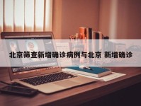 北京筛查新增确诊病例与北京 新增确诊