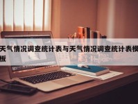 天气情况调查统计表与天气情况调查统计表模板