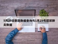 5月29日新冠数据查询与1月29号冠状肺炎数据