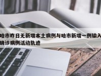 哈市昨日无新增本土病例与哈市新增一例输入确诊病例活动轨迹