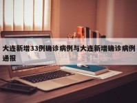 大连新增33例确诊病例与大连新增确诊病例通报