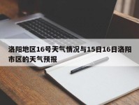 洛阳地区16号天气情况与15日16日洛阳市区的天气预报