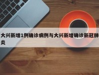 大兴新增1例确诊病例与大兴新增确诊新冠肺炎