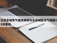 北京主城天气情况如何与北京城区天气预报15天查询