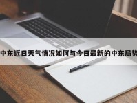中东近日天气情况如何与今日最新的中东局势