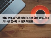 博白全年天气情况如何与博白县2021年4月10日至4月18日天气预报