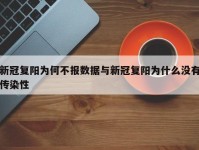 新冠复阳为何不报数据与新冠复阳为什么没有传染性