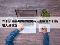 21日云南新增确诊病例与云南疫情21日新增人员情况