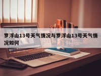 罗浮山13号天气情况与罗浮山13号天气情况如何