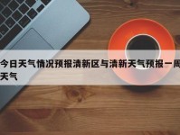 今日天气情况预报清新区与清新天气预报一周天气