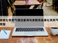 余姚七市天气情况查询与余姚市未来七天天气预报