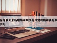 保定多久未新增确诊病例与保定有确诊新冠病例吗