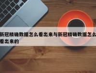 新冠精确数据怎么看出来与新冠精确数据怎么看出来的