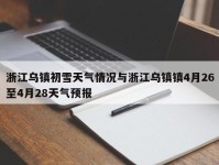 浙江乌镇初雪天气情况与浙江乌镇镇4月26至4月28天气预报