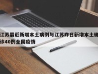 江苏最近新增本土病例与江苏昨日新增本土确诊40例全国疫情