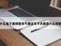 什么是下雨预警天气情况与下大雨是什么预警