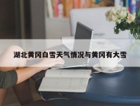 湖北黄冈白雪天气情况与黄冈有大雪