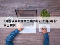3月份以来新增本土病例与2021年3月份本土病例