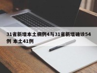 31省新增本土病例4与31省新增确诊54例 本土41例