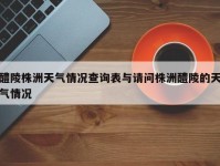 醴陵株洲天气情况查询表与请问株洲醴陵的天气情况
